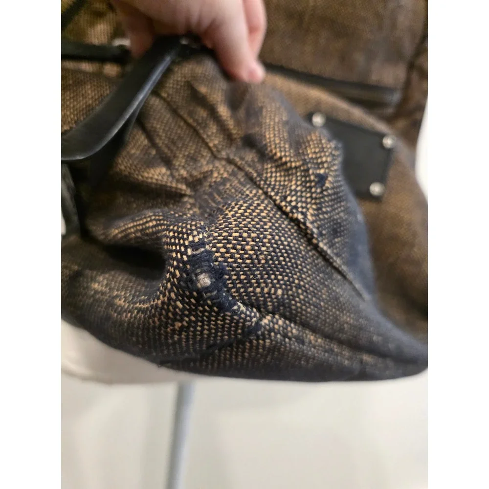 FRYE Ivy Nylon Backpack Brown‎ Black Grunge Distressed Travel